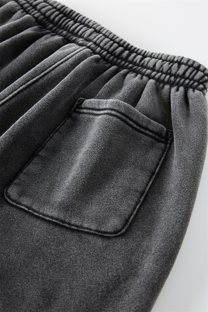 Unisex Fall Clothing Wax Washed Relaxed Jogger Pants