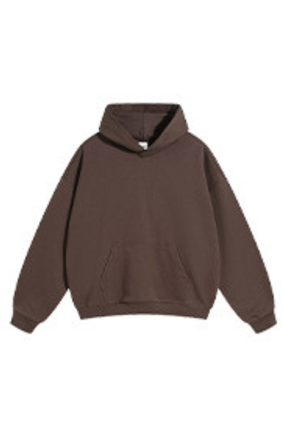 Women's FallWinter 430g Terry Solid LooseDropShoulder Hoodie
