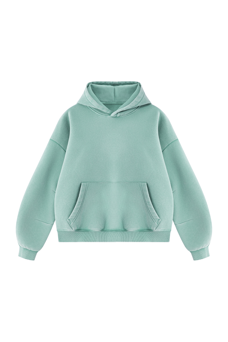 Unisex Fall Clothing Vintage Faded Curved Sleeve Hoodie