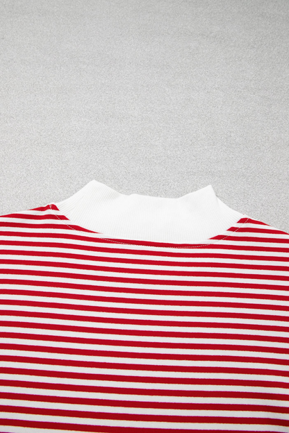 Women's Winter Casual Striped Long Sleeve Two Piece Set