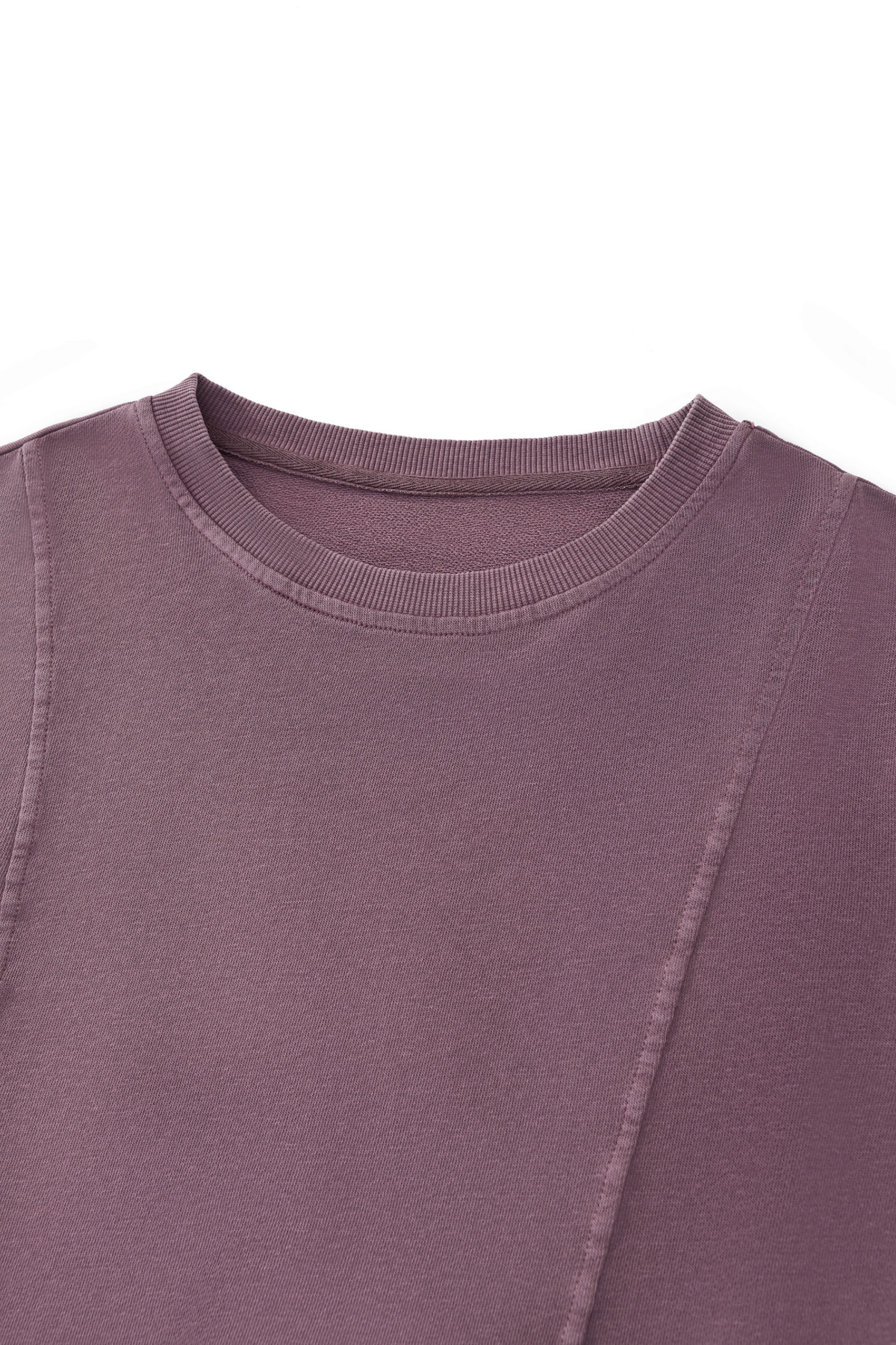 Women's Washed Raw Cut Patchwork Boxy Crewneck Sweatshirt