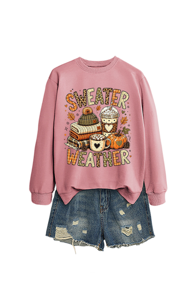 Unisex Fall Clothing Sweater Weather Graphic Sweatshirt