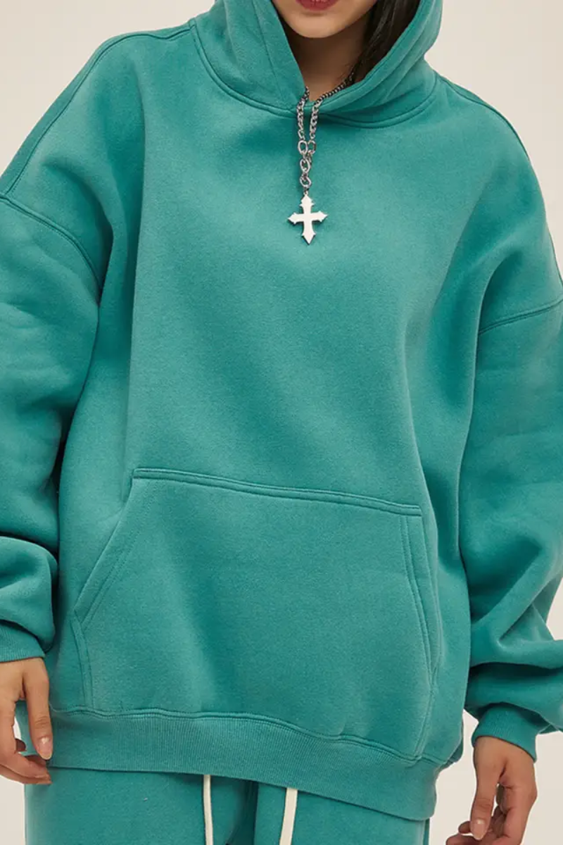 Men's 350G Heavyweight Large Pocket Hoodie Sweatshirts