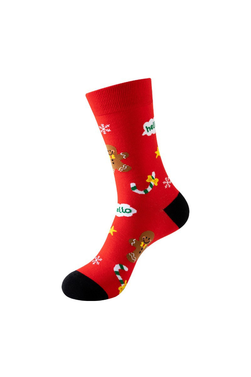 Unisex Fall Winter Festive Cartoon Christmas Crew Socks