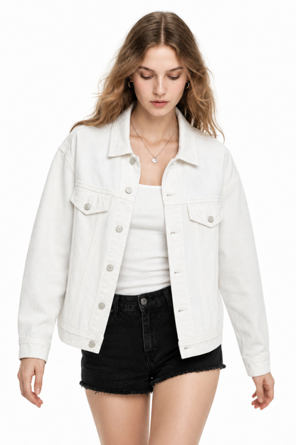 Women's & Unisex Oversized Washed Denim Jacket
