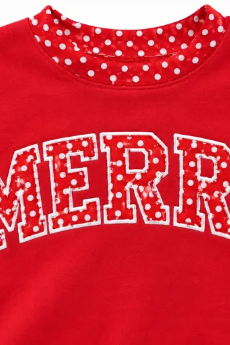 Women Fall Clothing Christmas Merry Letter Sweatshirt