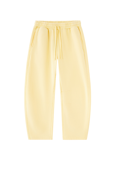 Unisex Fall Clothing Fleece-Lined Curved Wide-Leg Pants