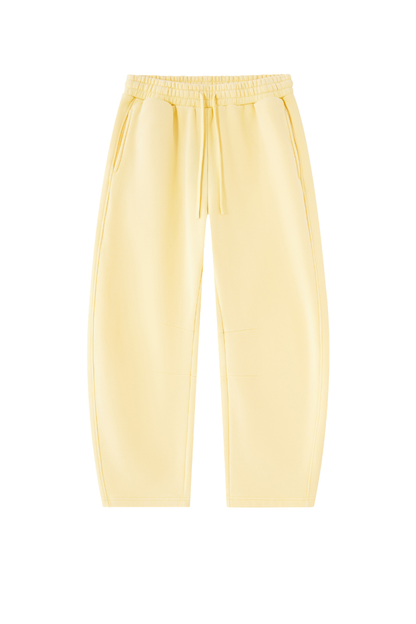 Unisex Fall Clothing Fleece-Lined Curved Wide-Leg Pants