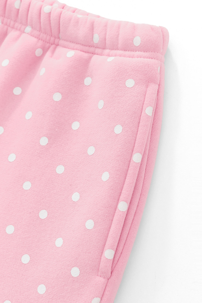 Women Summer Polka Dot Soft Drawstring Pocket Casual Shorts