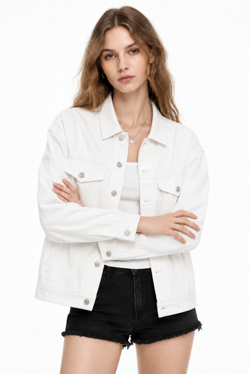 Women's & Unisex Oversized Washed Denim Jacket