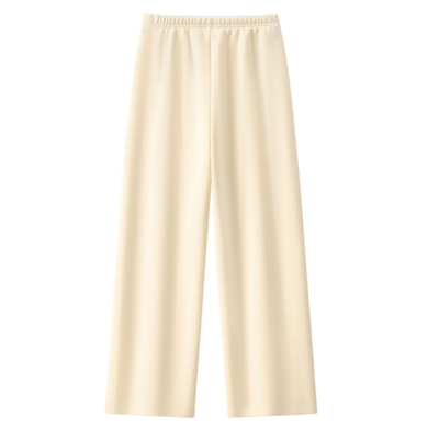 Unisex Spring Cotton Wide-Leg Drawstring Pocket Sweatpants