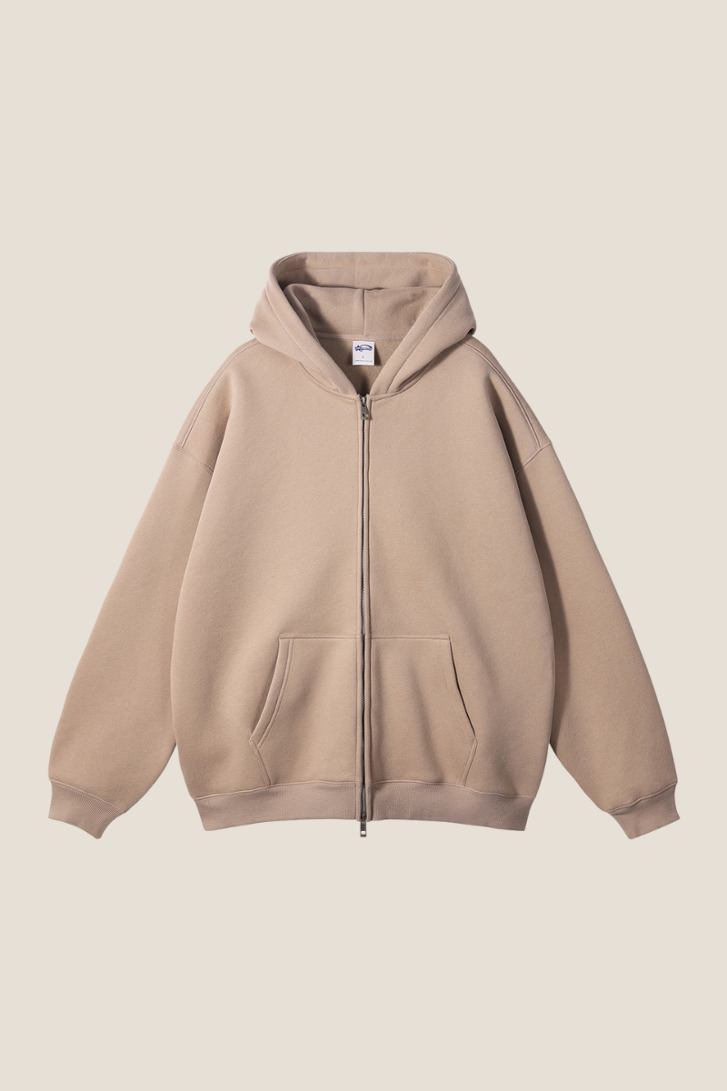 Women's Streetwear 350G Heavyweight Full Zip Hooded Jacket