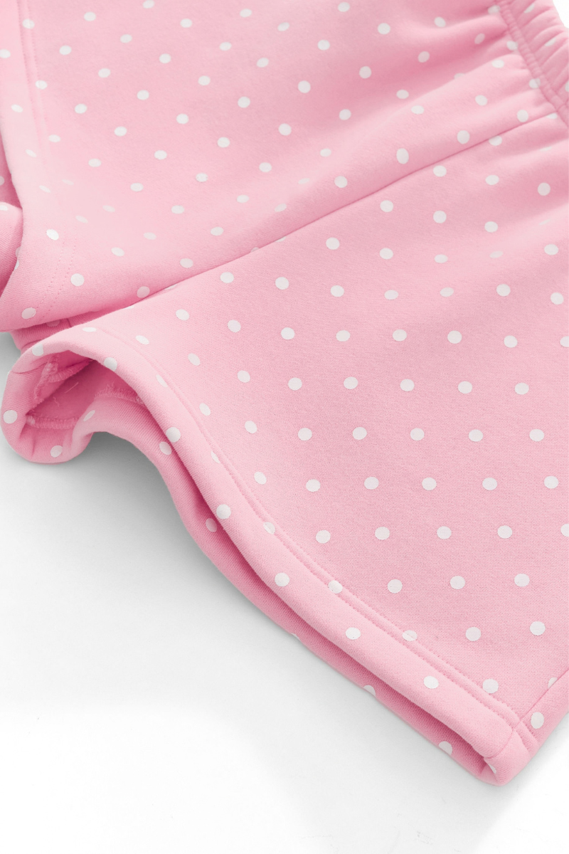 Women Summer Polka Dot Soft Drawstring Pocket Casual Shorts