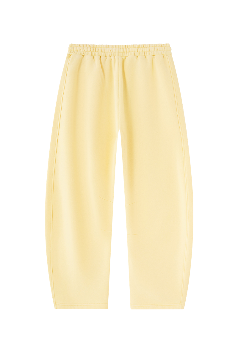 Unisex Fall Clothing Fleece-Lined Curved Wide-Leg Pants