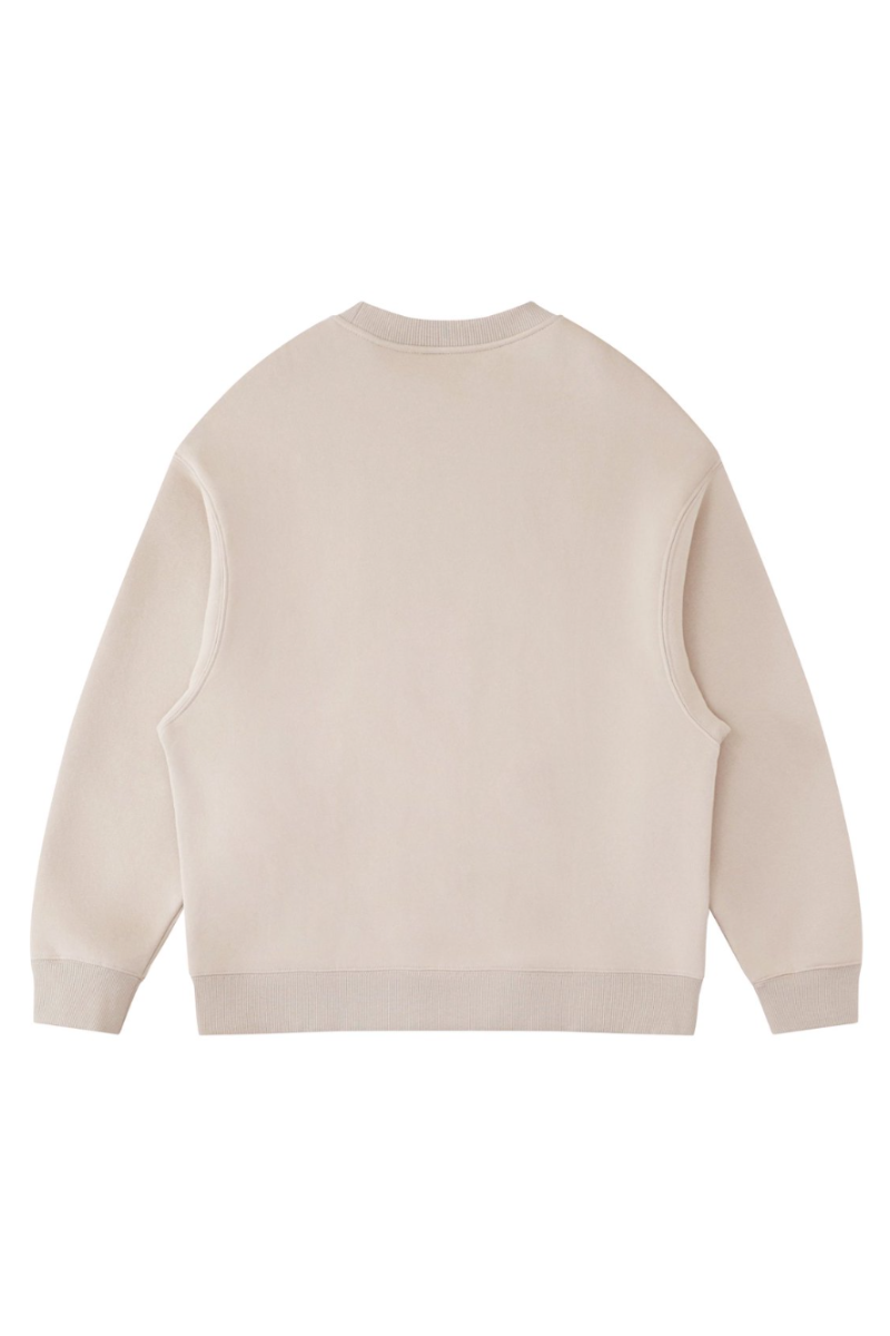 Women's Fall Winter Fleece-Lined Loose Crewneck Sweatshirt
