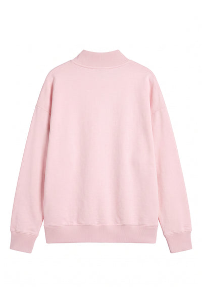 Unisex Fall Clothing Fleece Relaxed Mock Neck Sweatshirt