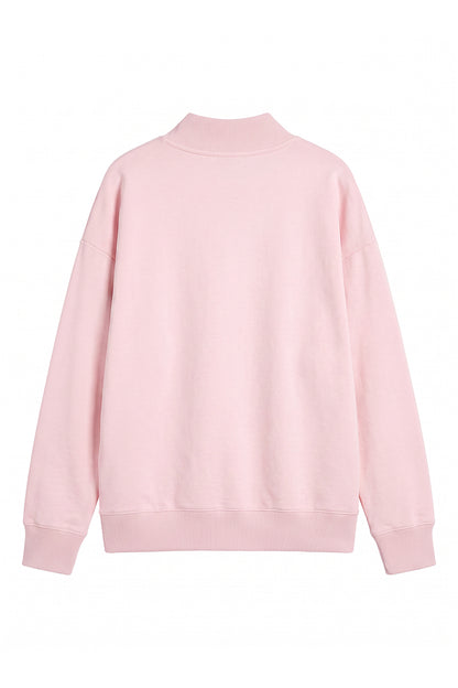Unisex Fall Fleece Relaxed Mock Neck Sweatshirt