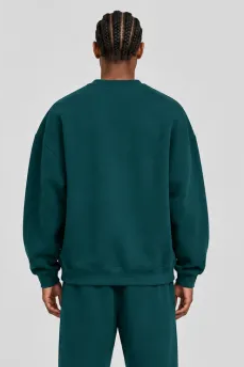 Men's Fall Clothing Fleece Loose Crew Neck Sweatshirt