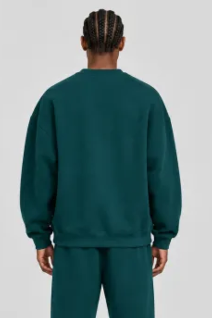 Men's Fall Clothing Fleece Loose Crew Neck Sweatshirt