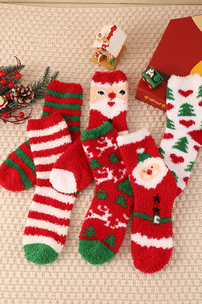 Women's Christmas Coral Fleece Santa Warm Thick Socks