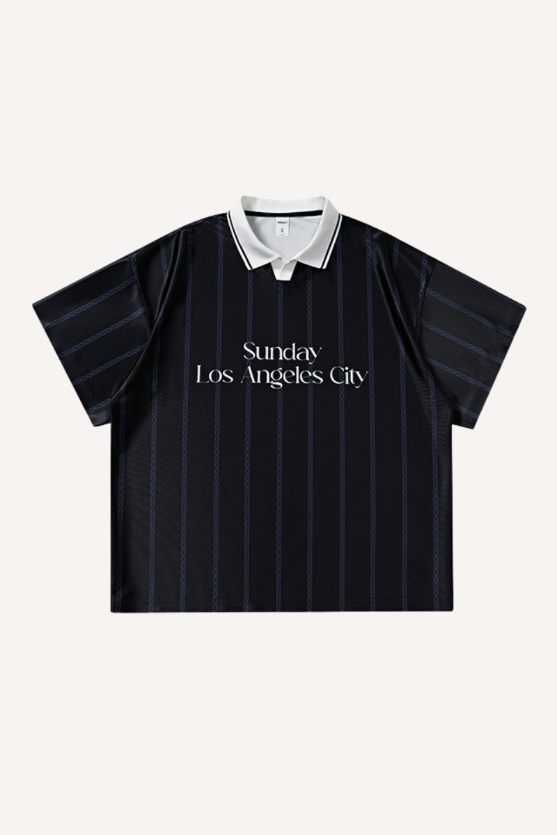 Men's Spring Summer Retro Acetate Stripe Colorblock Polo