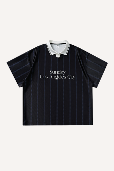 Men's Spring Summer Retro Acetate Stripe Colorblock Polo