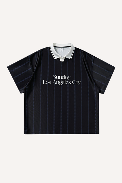 Men's Spring Summer Retro Acetate Stripe Colorblock Polo