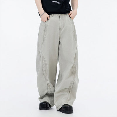 Men's Spring Deconstructed Arc Wide-Leg Pants