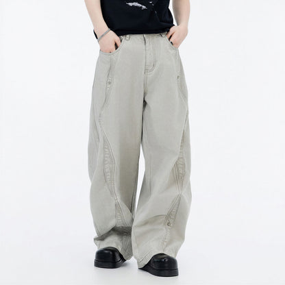 Men's Spring Deconstructed Arc Wide-Leg Pants