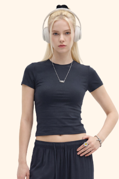 Women's Summer 200g High Stretch Slim Sports Tee