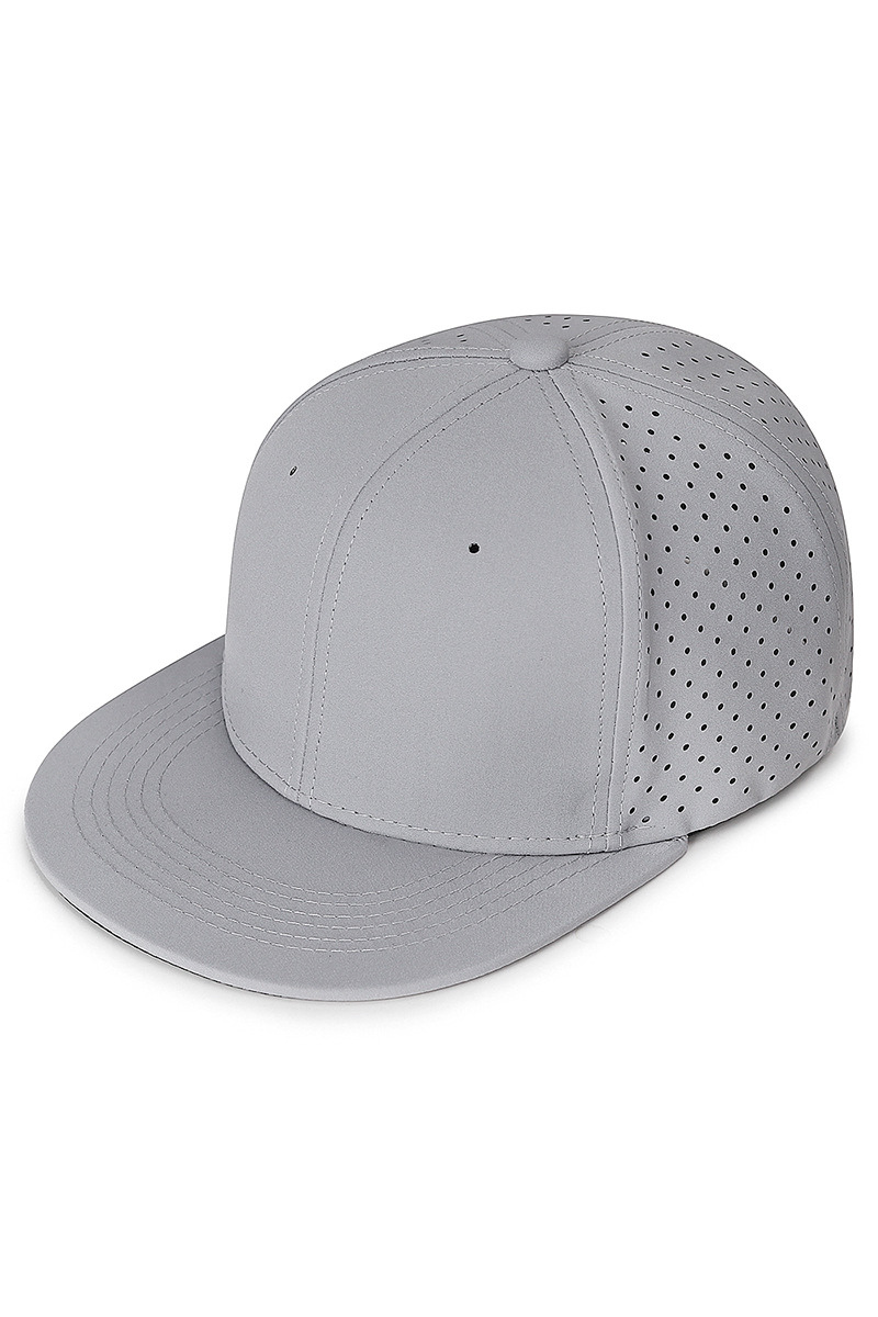 Men's Elastic Solid Flat Brim Mesh Hip Hop Hat