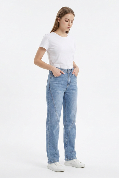 Women's Classic High Waist Stretch Straight Leg Jeans