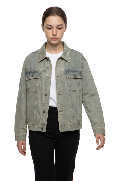 Women's Classic Vintage Blue Relaxed Fit Denim Jacket