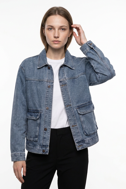 Women's Classic Washed  Relaxed Denim Jacket