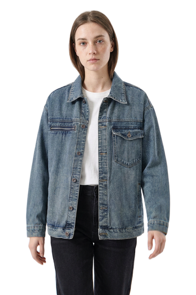 Women's Retro Wash Oversized Denim Jacket