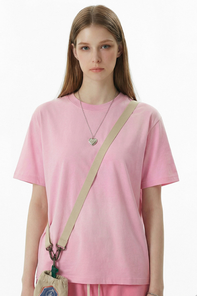 Women's Summer Cotton Washed Spray Fade Oversized Tee