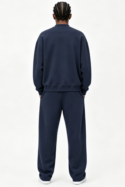 Men Fall Clothing Mock Neck Sweatshirt Wide Leg Pants Set