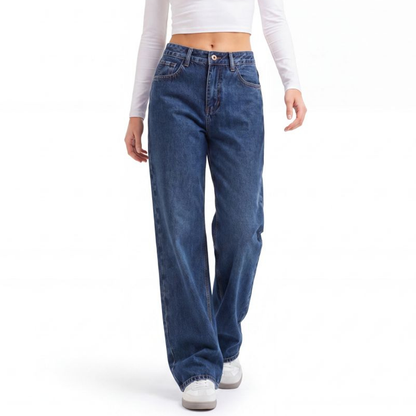 Women's High Waist Straight Leg Jeans