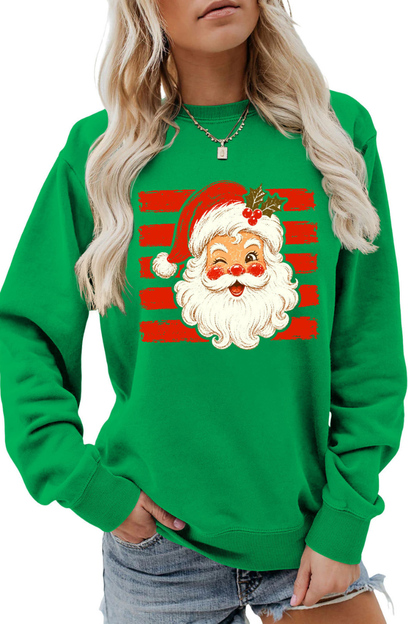 Women Fall Clothing Christmas Santa Graphic Sweatshirt
