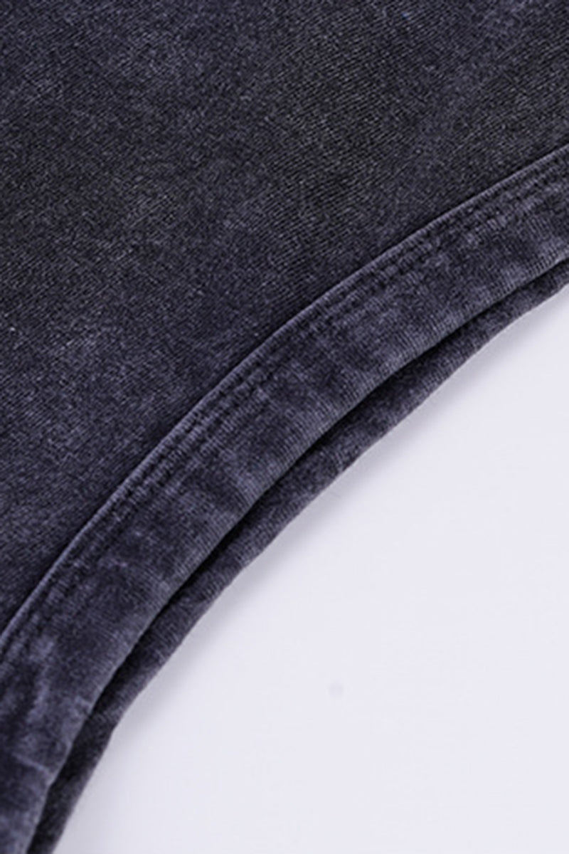 Men's Summer Vintage Washed Raw-Edge Sleeveless Tank Top
