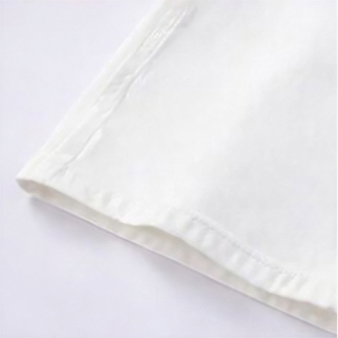 Men's Spring White Cross Patch Wide-Leg Denim Jeans