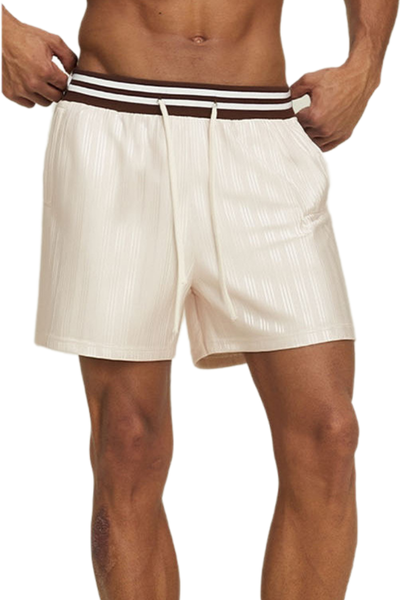 Men's Summer Colorblock Jersey Style Loose Shorts