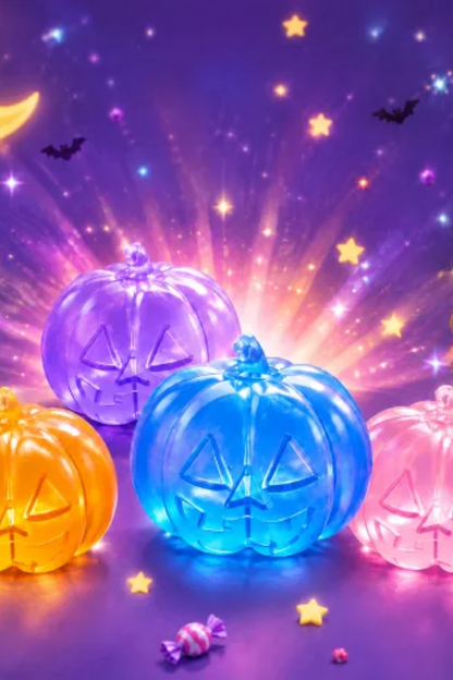 Unisex Fall Halloween Stretchy TPR Gel Pumpkin Squishy Toy