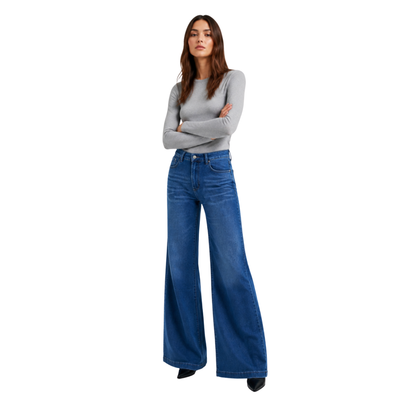 Women's High Waist Wide Leg Flare Jeans