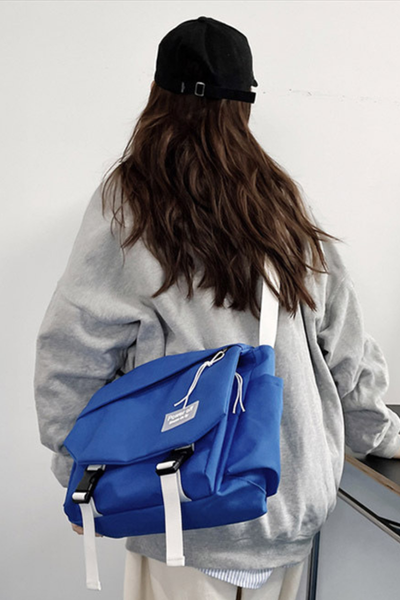 Unisex All Season Nylon Multi Pocket Crossbody Shoulder Bag