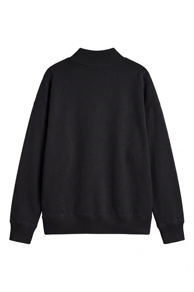 Unisex Fall Clothing Fleece Relaxed Mock Neck Sweatshirt