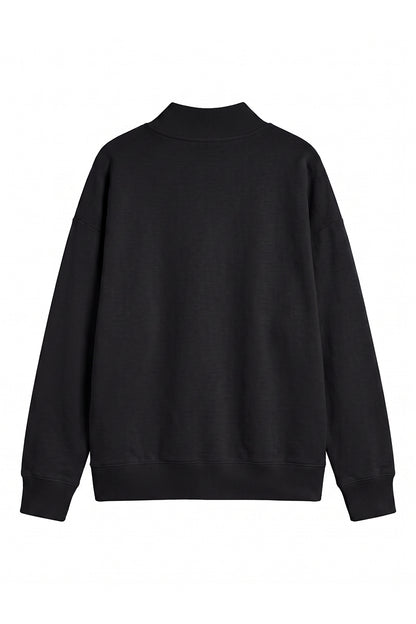 Unisex Fall Fleece Relaxed Mock Neck Sweatshirt