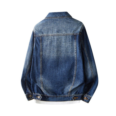 Men's Vintage Washed Denim Trucker Jacket