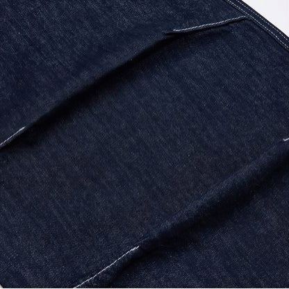 Men's Spring Indigo Raw Deconstructed Wide-Leg Denim Jeans