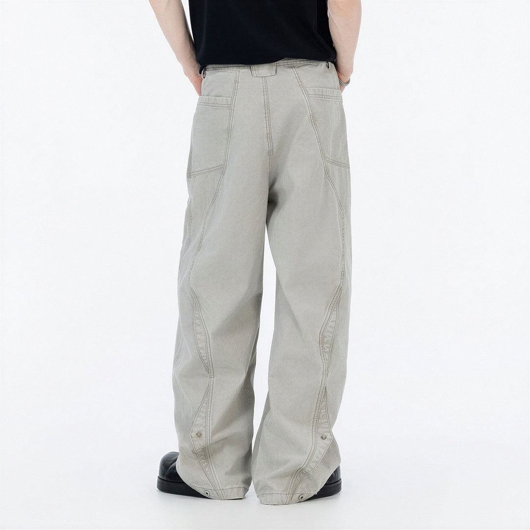 Men's Spring Deconstructed Arc Wide-Leg Pants
